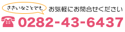 ���C�y�ɂ��⍇���������� TEL�F0282-43-6437